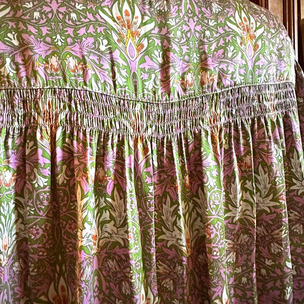 Current Air Los Angeles top Anthropologie Morris print sz M 3/4 sleeves